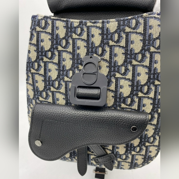SOLD!!!Christian Dior Jacquard HOMME Oblique Calfskin Mini Saddle Backpack - Picture 14 of 15